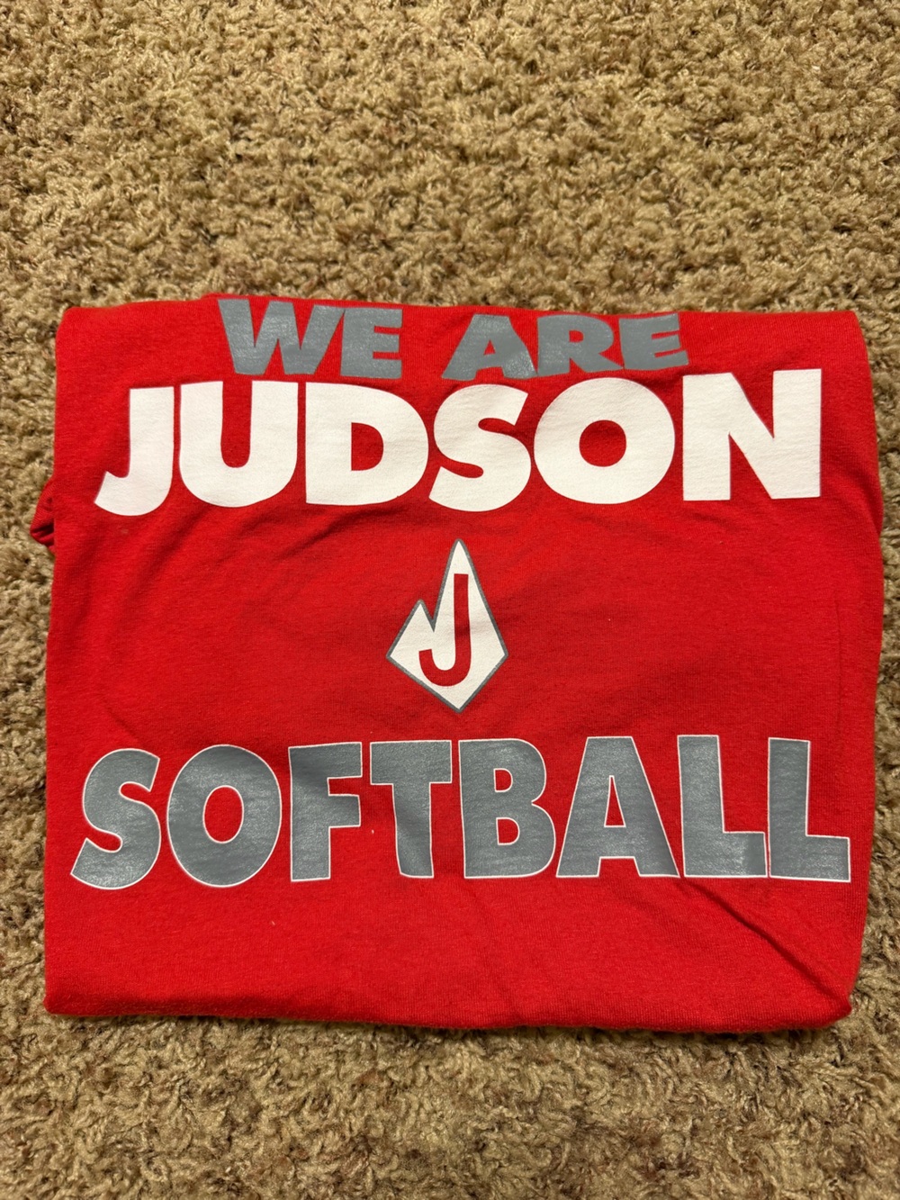 Red Graphic 'We Are Judson' Softball Tee